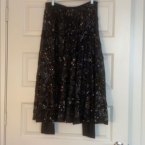 Black Sequin Skirt